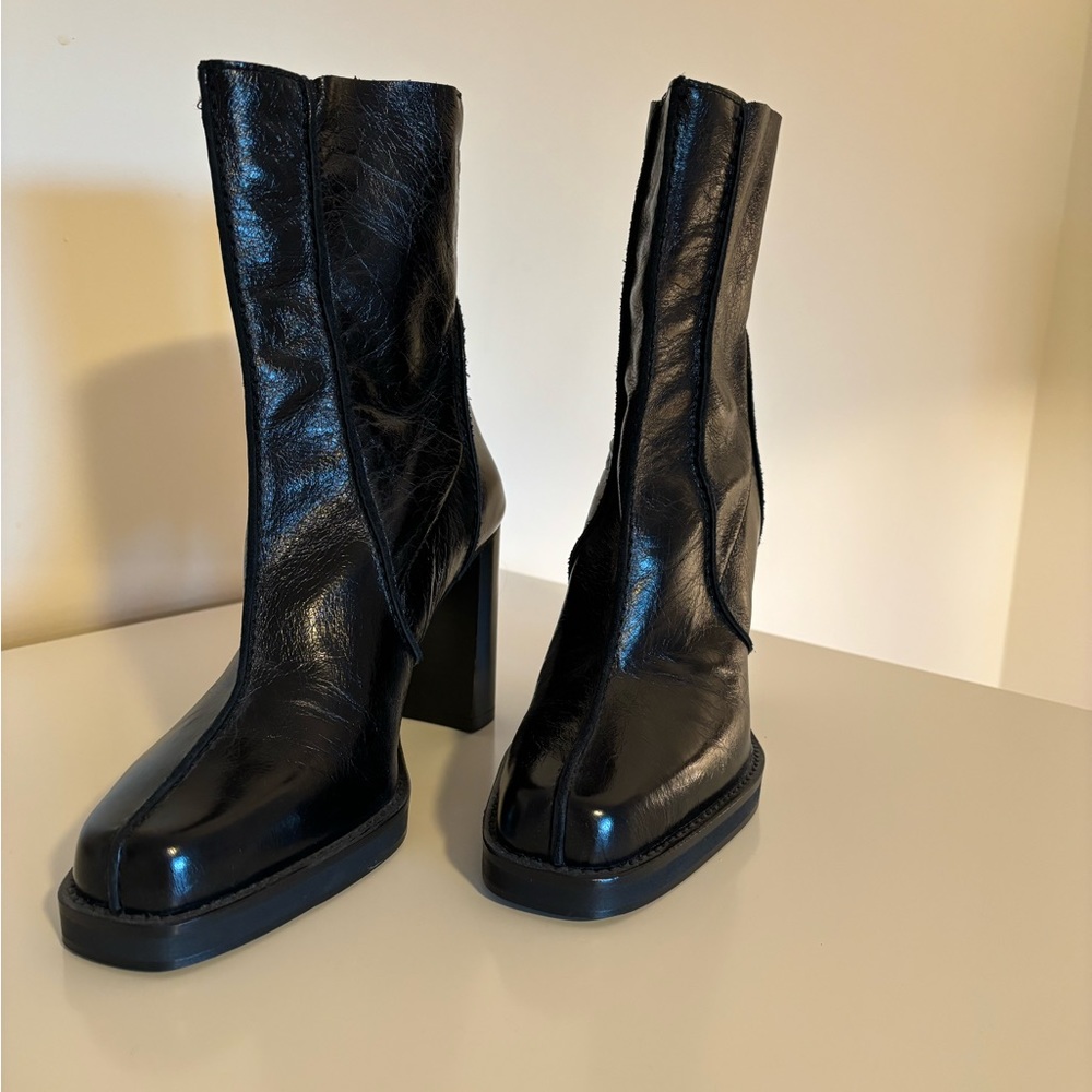 Genuine Leather Heeled Boots